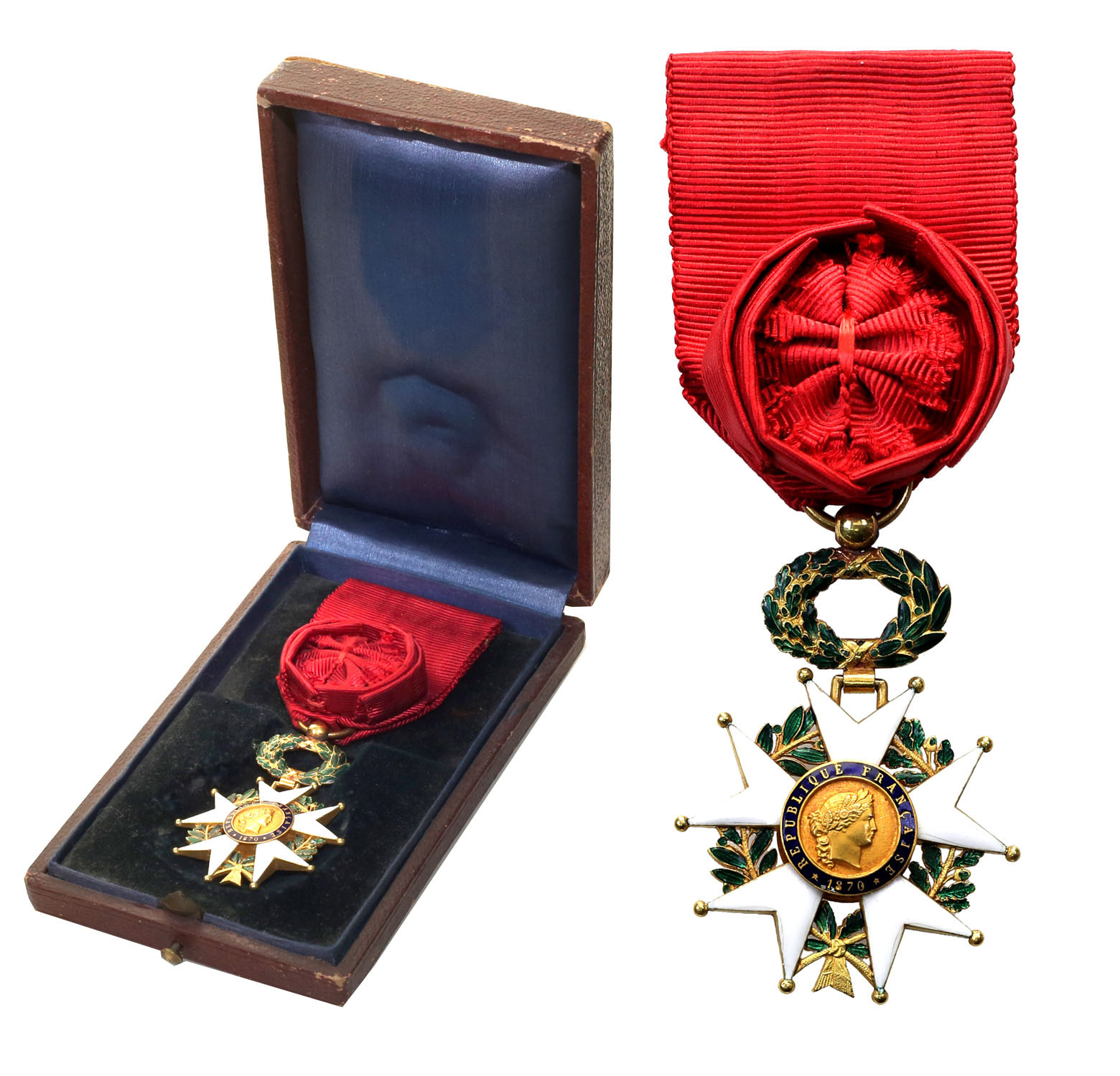 Francja. Order Legii Honorowej model z 1870 roku, Grand Officer Cross, złoto - Rzadkie